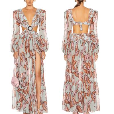 China Breathable High Quality Manufacturing OEM Wholesale Custom Women Printed Maxi Fashion Clothing Women Maxi Dresses for sale