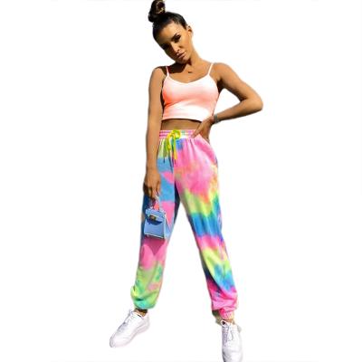 China 2021 New Trend Women Breathable Pants Tie Dye To Style Loungewear New Design Wome Casual Pants for sale