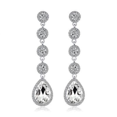 China New 18k Gold Diamond Earrings Jhumka Earrings Fashion Designs Zirconia Tassel Jewelry Fashion Earring for sale