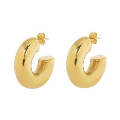 China 2023 Fashionable Designer Hollow Earring 18k Women Teardrop Stainless Steel Hot Gold Plated Water Drop Earrings for sale