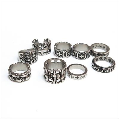 China New Fashion Women's Vintage Fashion Men's Rings Hip Hop Punk Ring Adjustable Handwoven Stainless Steel Punk Jewelry Jewelry for sale