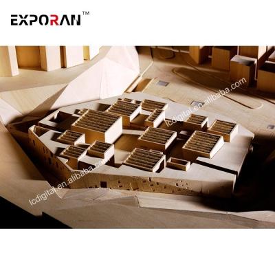 China Modern Building Model Wooden 3d Models Solid Wood Stadium Art Material Gallery 3d Models Make Tool for sale