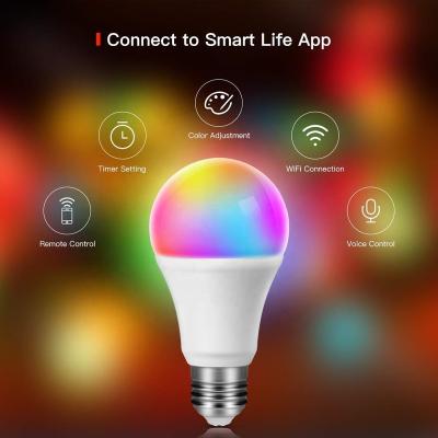 China Tuya A60 9W RGBWW WiFi Smart Garden Light Bulb Works with Google Home and Alexa Echo for sale