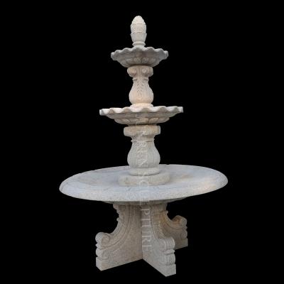 China Factory Price European Outdoor Granite Water Fountainl 3Tier Stone Water Fountain for sale