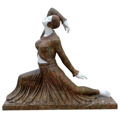 China Traditional Life Size Natural Stone Dancer Lady Statue Garden Sculpture Statue for sale