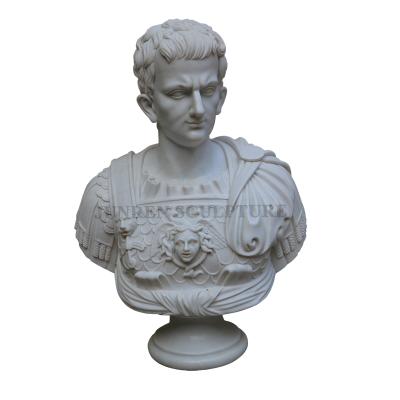 China Factory Price EUROPEAN Hand Carved Marble Stone Caesar Head Statue Caesar Bust Statue Sculpture Marble for sale