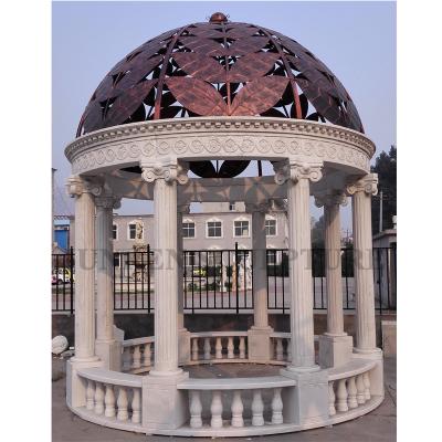 China Factory price marble stone pavilion EUROPEAN marble gazebo for sale