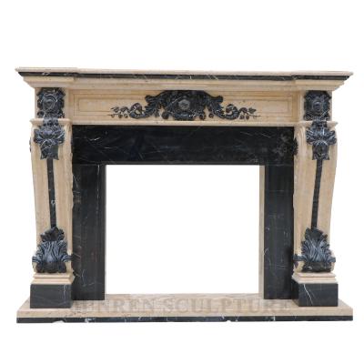 China European Factory Price Marble Stone Fireplace Mantel for sale