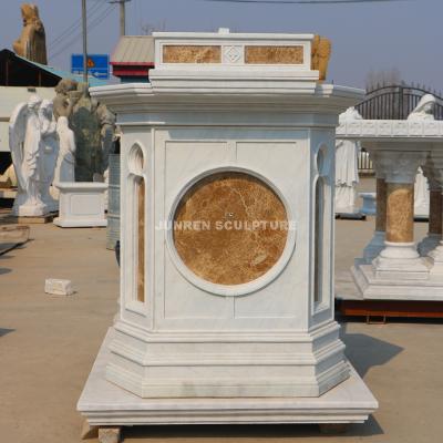 China Traditional Hand Carved Natural Religious Marble Pulpit For Church for sale