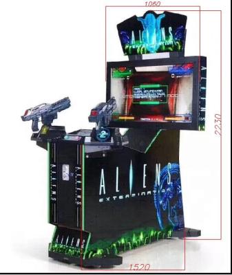 China Arcade Shooting Machine Coin Operated Aliens Gun Shooting Simulator Video Arcade Game Machine for sale