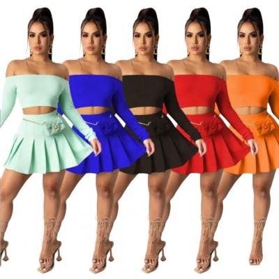 China Girls Skirts 2021 Women Anti-Static Women Clothes Dresses Grow Skirt Top Two Piece Set Teams Ladies Short Skirt Sets for sale