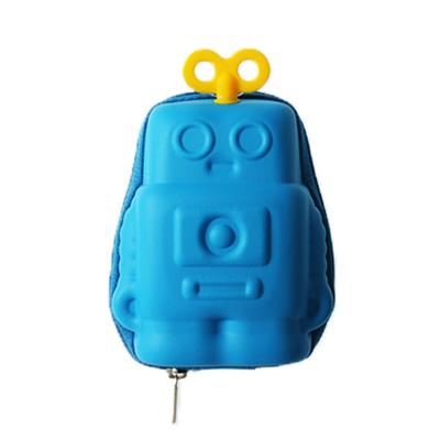 China 2022 New Arrival Fashionable Robot Shape Kids Invent Card Key Bag, Personalized Bag Girls Ladies Kawaii Kids Coin Holder Key Card Bag for sale