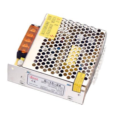 China SMUN S-15-24 100-240VAC to 15W 24VDC 0.7A 99*97*35mm Laboratory Switch Mode Power Supply for sale