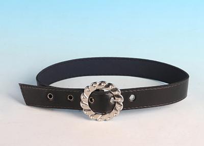 China High quality Female Fashion Daisy buckle Stiching edges Promotion PU Belt for sale