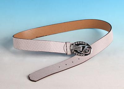 China Promptly delivery Female Casual Beading iron buckle PU Belt for sale