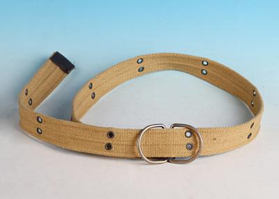 China High quality Male Casual Double buckle Polyester cotton Belt for sale