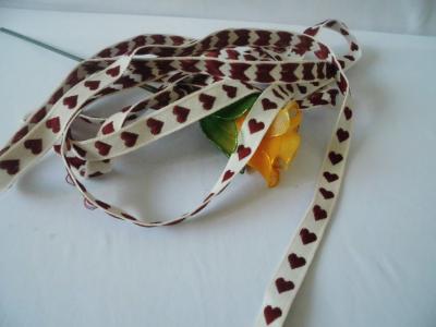 China Jacquard Heart Polyester Packing Ribbon for Valentine's day for sale