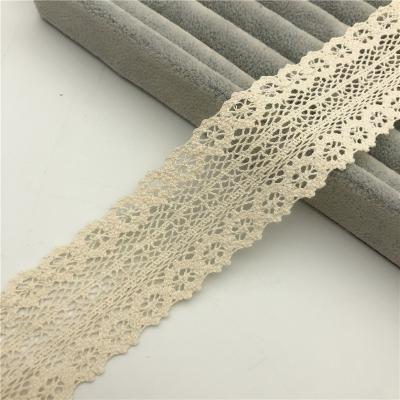 China Cluny wedding 4cm wide workable cotton lace crochet ribbon lace trim trim for baby and kid clothes for sale