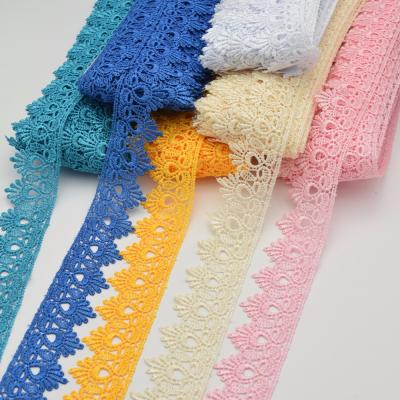 China Sustainable Venice Lace Trim Wedding DIY Crafted Polyester Lace Sewing Wholesale 4.5cm for sale