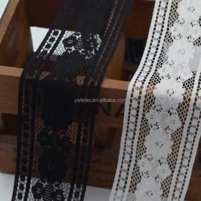 China Non decorative stretch nylon lace trim workable for dress decorationwide: 5.5cm for sale