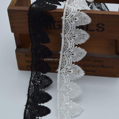 China Viable White And Black Flower Venice / Victorian Lace Trim Victorian Lace Trim Venice Lace Wide: 3.5cm for sale