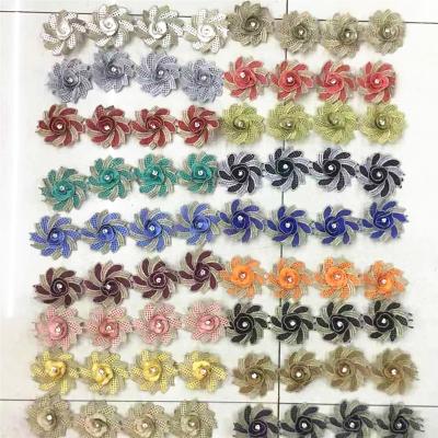 China Sustainable Leopard Color Flower Design Embroidery Lace Trimming Embroidery Lace Fancy Trim for sale