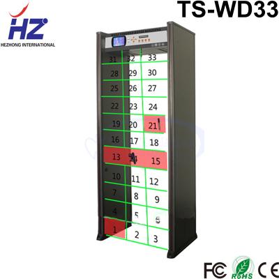 China New Multifunctional Expanded 33 Zone Arcade Waterproof Walk Through Metal Detector For Security Checking TS-WD33 for sale