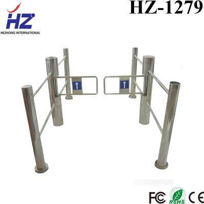 China 304 Stainless Steel Pedestrian Access Control System 304 Stainless Steel Flap Barrier Automatic Swing Turnstile Gate for sale