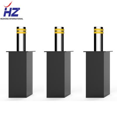 China 304 304 Full Automatic Led Lighted Stainless Steel Safety Hydraulic Pneumatic Rising Bollards for sale