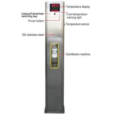 China 304 Stainless Steel Temp Sensor and Machine Walk Disinfection by Metal Detector Body Temperature Scanner for sale