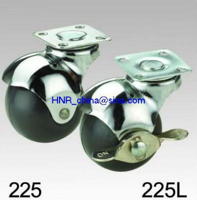 China black rubber or pvc ball caster swivel or swivel with lock plate main 225 225L for sale