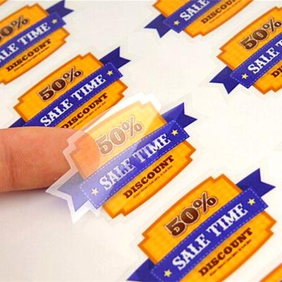 China Customized Printing Clear Stickers Waterproof Self Adhesive Transparent Logo Label for sale