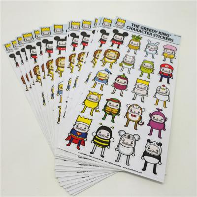 China Custom Cut Kiss Cartoon Sticker Waterproof Eco Friendly Foil Paper Sticker for sale