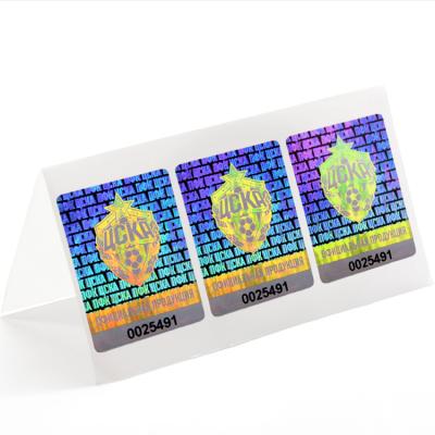 China Custom Anti-Counterfeit Serial Number Printed Hologram Stickers QR Code Hologram Security Label Sticker for sale