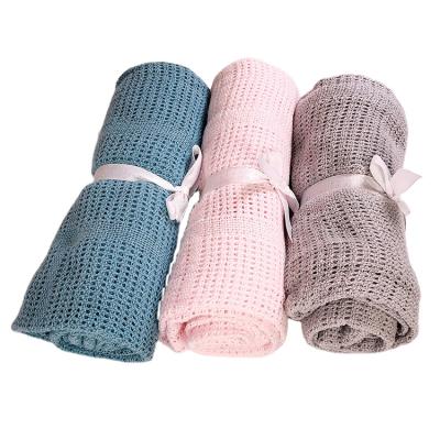 China Wholesale Anti-Static 100% Cotton Air Conditioned Blankets For Infants And Children Knitted Blankets For Sofas for sale