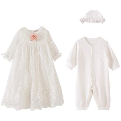 China Princess Lace Baby Ceremonial Dress Toddler Anti-static Ceremonial Newborn Baby Clothes Formal Clothing for sale