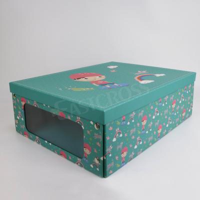 China Foldable Recyclable Clothing Paper Box With Window For Storage for sale