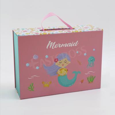 China Gift Packing Folding Packaging Cardboard Bespoke Magnetic Closure Gift Box Customized Makeup Ribbon for sale