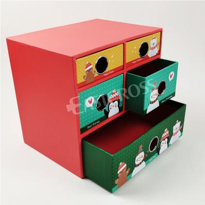 China Handmade Paper Drawers Desk Customized Design Christmas Gift Box for sale