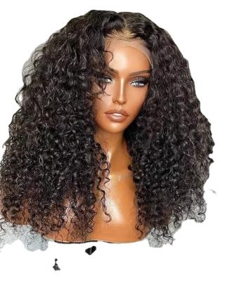 China OEM Full Lace Front Wig Brazilian HD Body Wave Hair Human Hair Wigs Virgin Transparent Deep Curly Frontal Wig For Black Women for sale