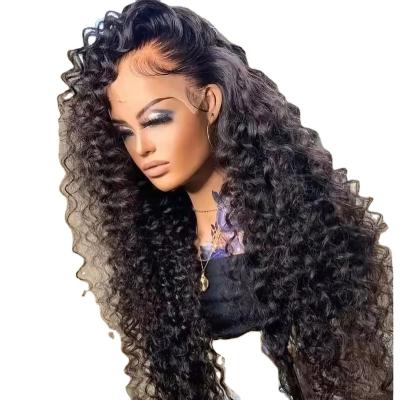 China Cuticle 180% Body Wave Glueless Lace Wig Full Lace Wig Glueless Water Wave Wigs Full Aligned Brazilian Hair Lace Front Wig for sale