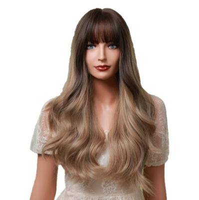 China Long Wavy Wig Mixed Synthetic Hair HD Synthetic Hair Merchant Wigs and Wig Human Original Hair for sale