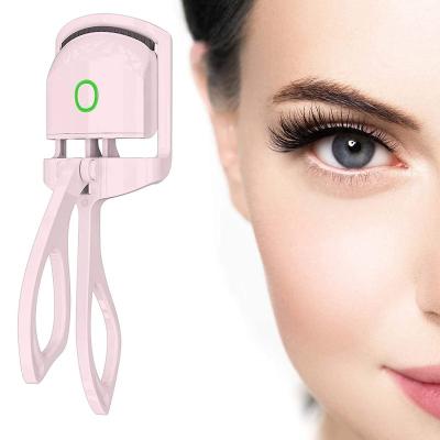 China 2023 HEATING Heated Eyelash Curler, USB Rechargeable Electric Eyelash Curler, Quickly Preheat Lasting Natural Curl, Pink White for sale