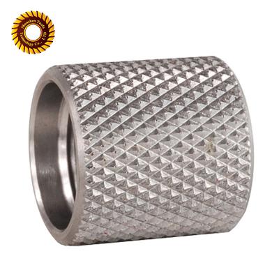 China Aluminum CNC Machining Utility Tube Sleeve Custom Steel Bushing Knurled for sale