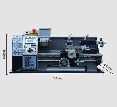 China Building Material Shops Mini Small Variable Speed ​​Hobby Lathe Machine Swing Over Bed 180mm Brushless Motor WM180V for sale