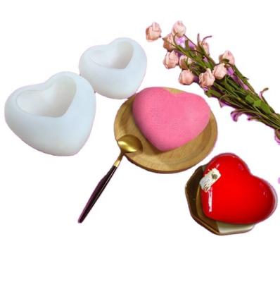 China New Design Heart Soap Mold Sustainable Silicone Scented Candle Mold DIY Handmade Aromatherapy Soap Mold Bar Tools for sale