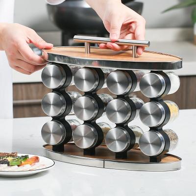 China Portable Spice Rack Spice Rack Tabletex Organizer Stainless Steel Spice Jar Rack Portable Spice Jar Rack Set for sale