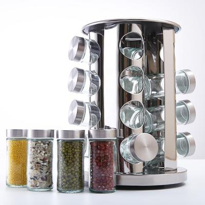 China Tower Set Kitchen Viable Spinning Spice Jar Rack Seasoning Organizer Set Rotating Rack for sale