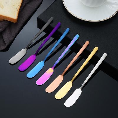 China Sustainable Stainless Steel Metal Butter Knife Utensil Cutlery Cheese Dessert Jam for sale