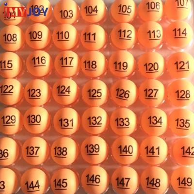 China Indoor Ping Pong Ball With Numbers Lottery Fan Machine 4cm Bingo Lottery Balls Or Lottery Bingo for sale